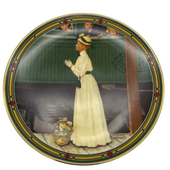 1986 Knowles Norman Rockwell Plate A Mother's Welcome 8.5" Bradex 84-R70-7.4 - Picture 2 of 6